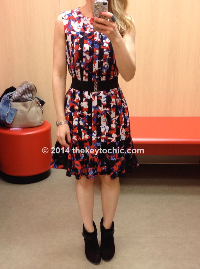 Peter Pilotto for Target red stripe floral dress