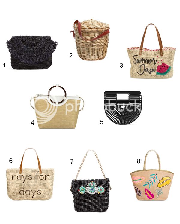 Cult Gaia ark bag dupe, Straw bamboo Basket Bags for less