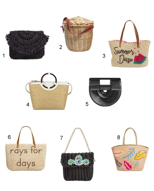 Cult Gaia ark bag dupe, Straw bamboo Basket Bags for less