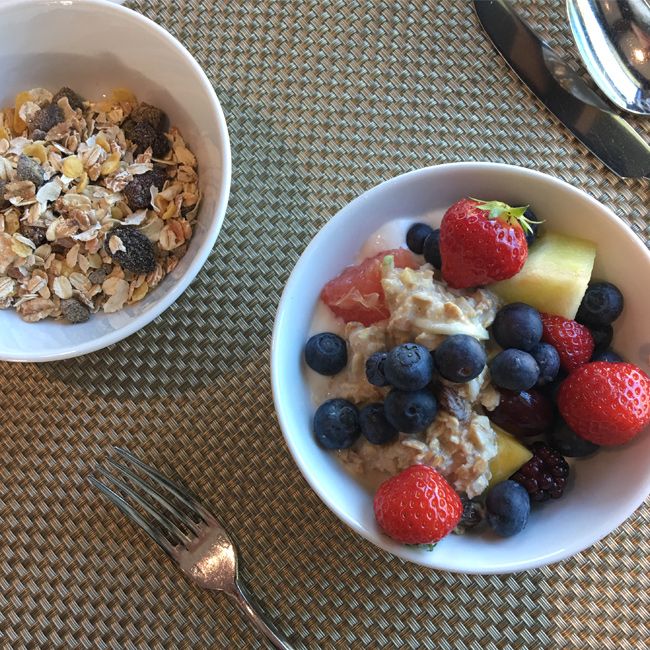 Uniworld muesli breakfast buffet