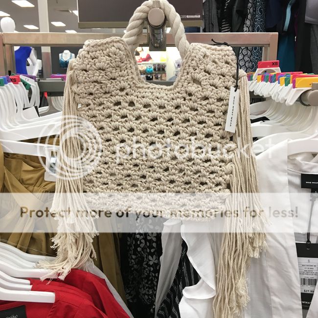 who what wear collection crochet fringe bag