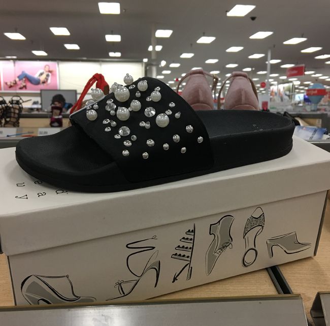 A New Day Target Paris pearl slide sandals