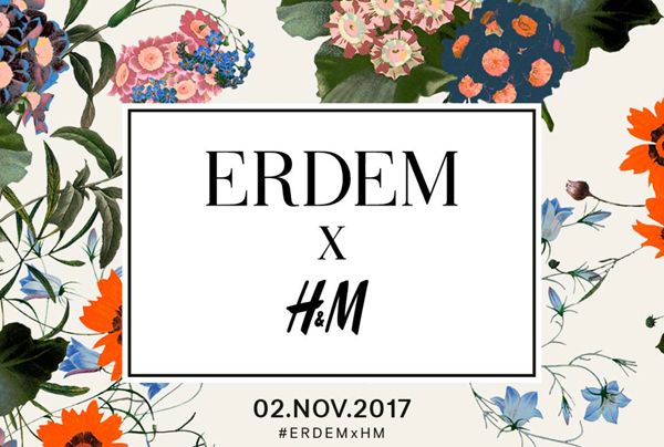 Erdem x HM lookbook floral print sneak preview