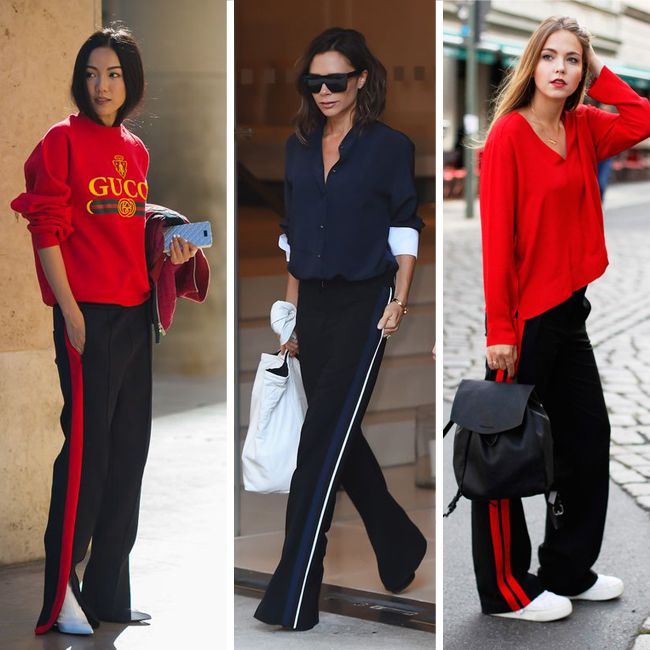 Track Pants street style trend, see how to wear track pants