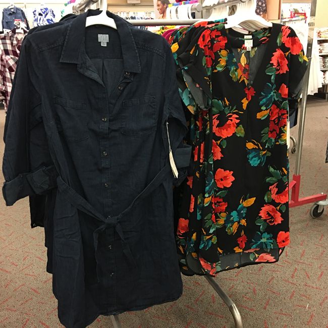 a new day target denim and floral dress