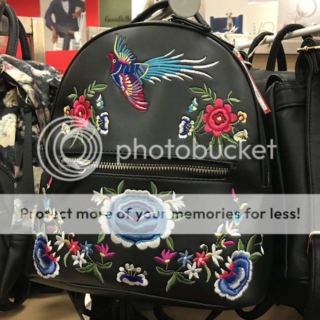 Mossimo floral bird embroidered backpack