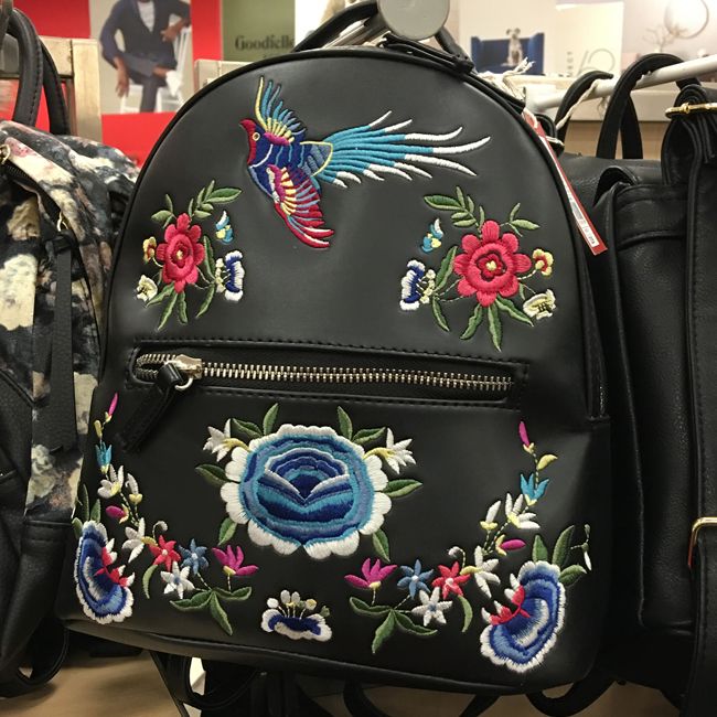 Mossimo floral bird embroidered backpack