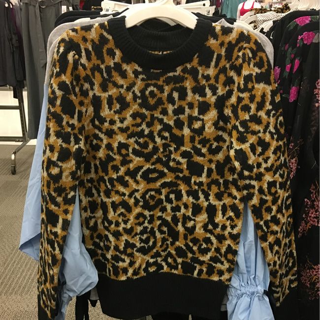 who what wear leopard print sweater