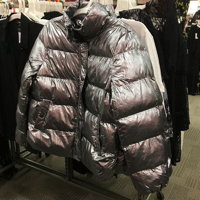 who what wear silver puffer jacket