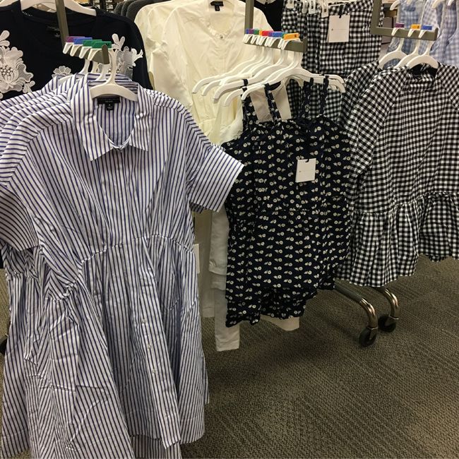 victoria beckham for target dress and gingham top